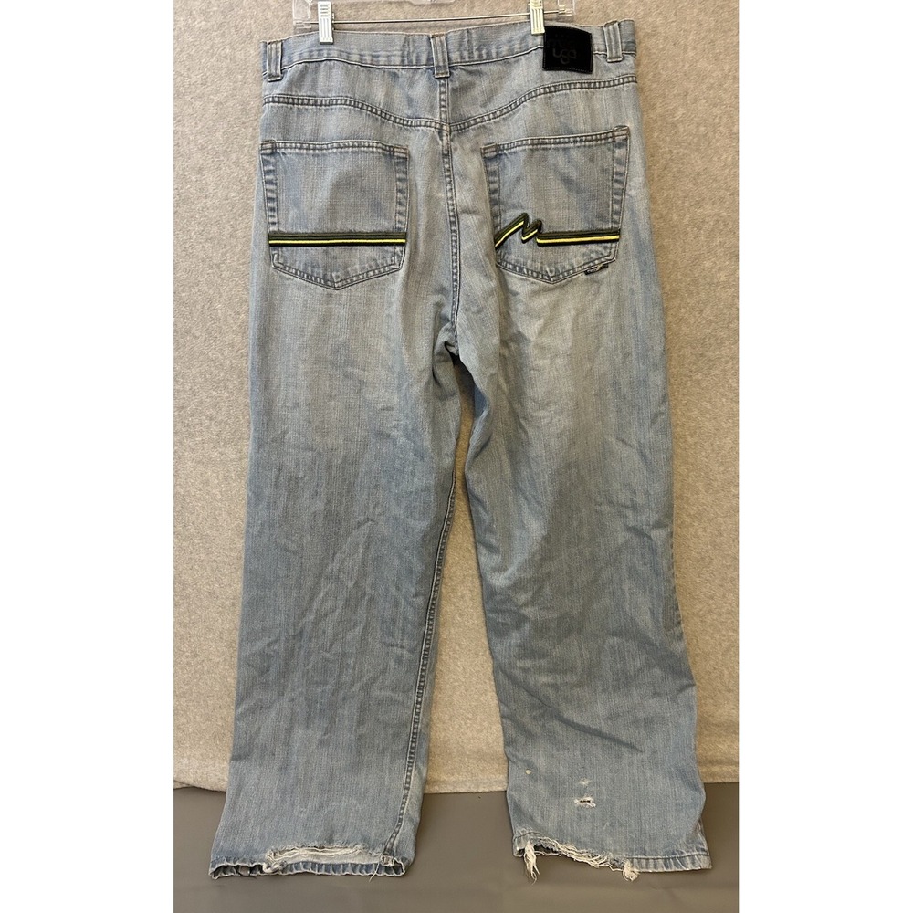 Mecca Jeans Mens 40x34 Actual 38x34 Baggy Wide Leg Grunge Goth HipHop Skater Y2K